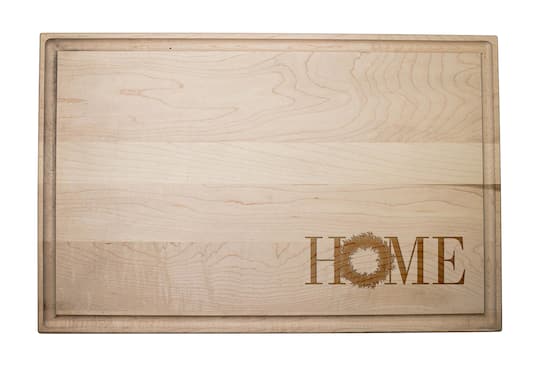 17" Home Wreath Maple Cutting Board